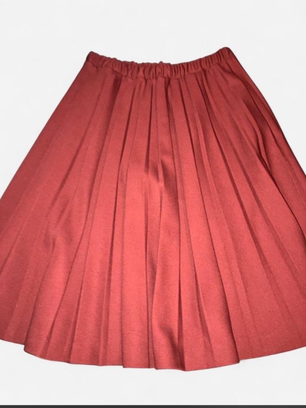 Vintage Midi Skirt in Rust Red - Women's Skirt